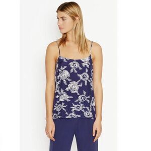 Equipment Cara Silk Camisole in Purple Floral Print Size XS